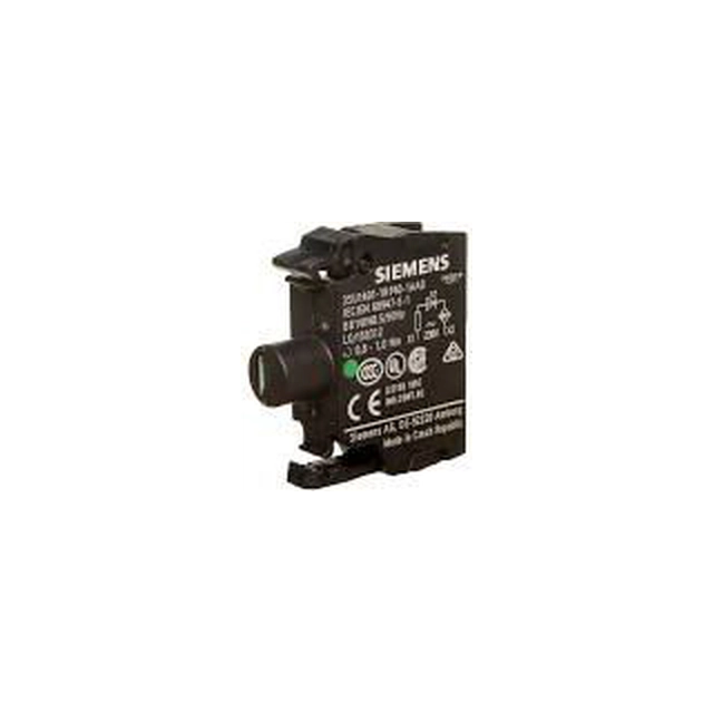 Siemens Green LED holder 230V AC front mounting (3SU1401-1BF40-1AA0)