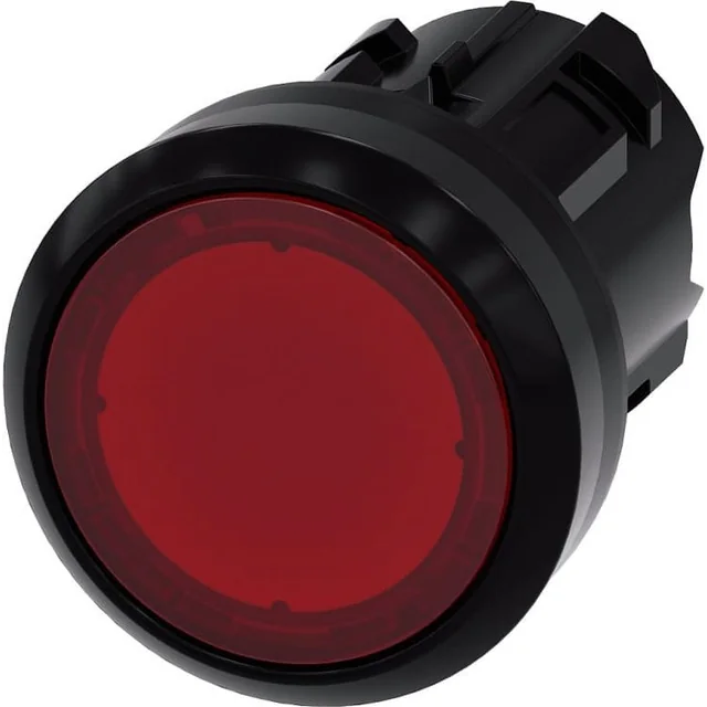 Siemens Pulsante luminoso 22mm rotondo in plastica rosso piatto con ritorno a molla 3SU1001-0AB20-0AA0