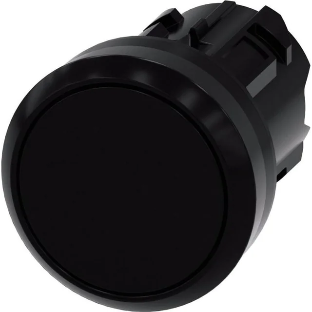 Siemens SIRIUS ACT button 22mm round plastic black flat with self-locking 3SU1000-0AB10-0AA0