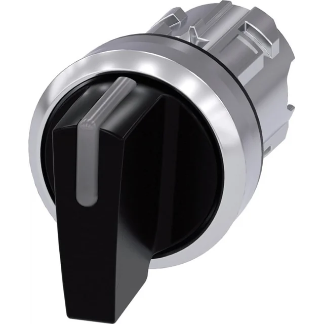 Siemens Switch с опция за подсветка. 22mm кръгло метално черно късо перо 3-poz.I-O-II bez samopowrotu 3SU1052-2BL10-0AA0