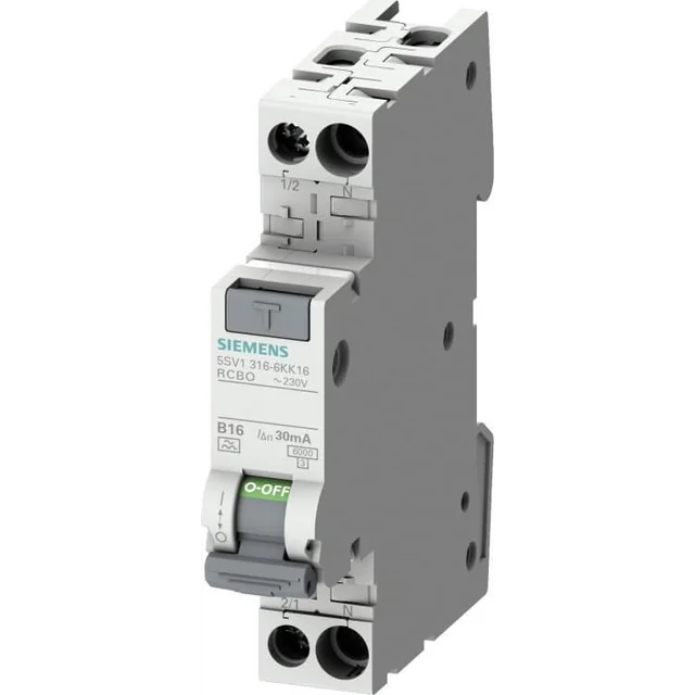 Siemens Wyłącznik różnicowo-nadprądowy 2P 10A B 0,03A tüüp AC 5SV1316-0KK10
