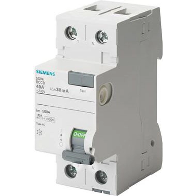 Siemens Wyłącznik różnicowo-prądowy 2P 16A 0,03A AC (5SV4311-0)