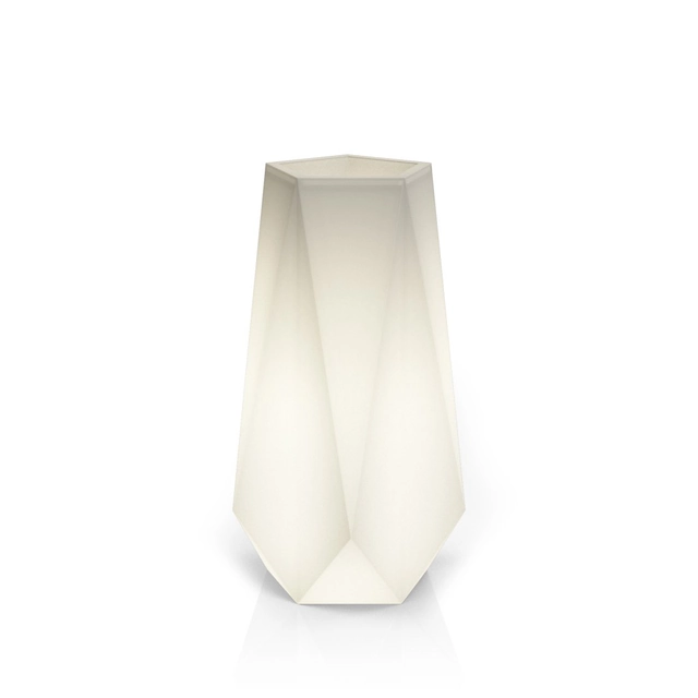 Siena white garden pot with lighting