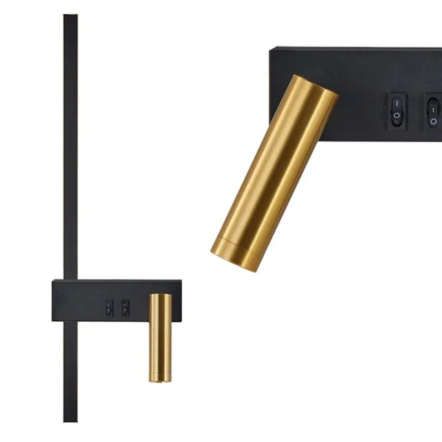 SIENINĖ LEMPUTA SIENINĖ LAMPA APP1439-W BLACK GOLD