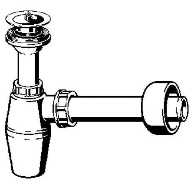 Sifão de garrafa 5/4"x5/4" plástico / branco modelo no.