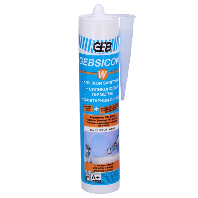 Silicone sanitaire blanc kart.310 ml GEBSICONE