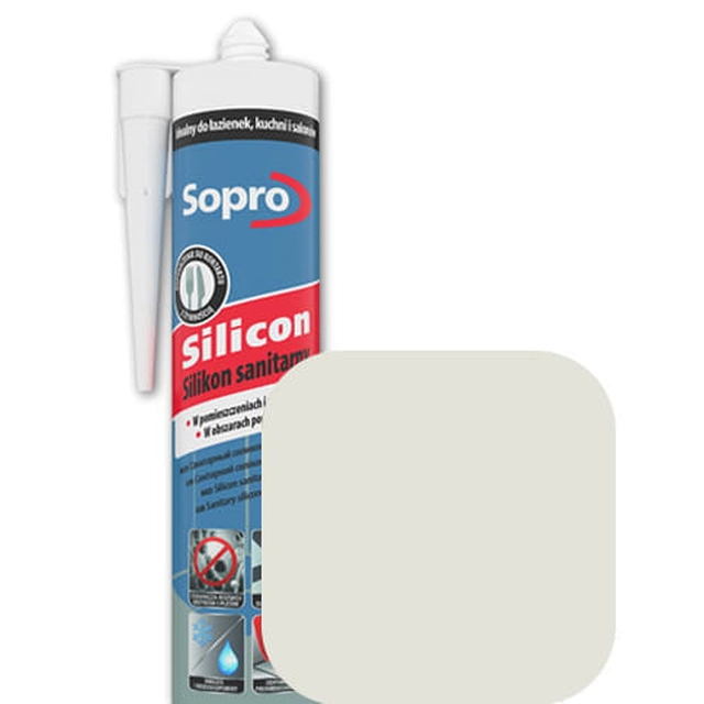 Silicone sanitaire Sopro gris clair 16 310 ml