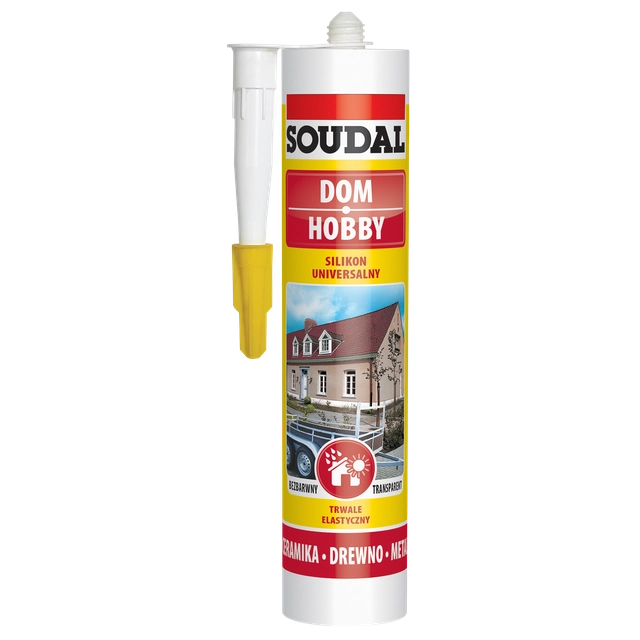 Silicone universel Soudal, incolore 280ml