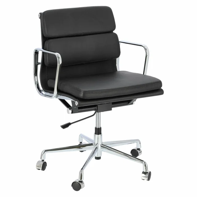 Silla de oficina CH2171T cuero cromado negro