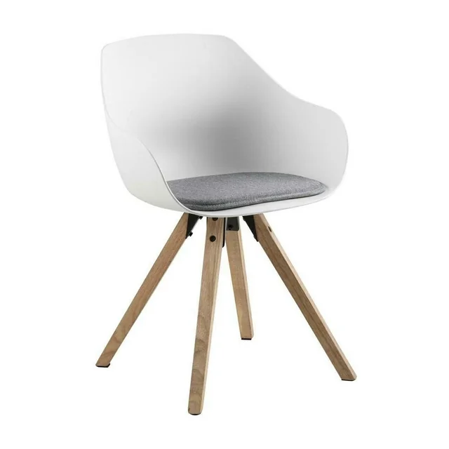 Silla Tina Wood blanca