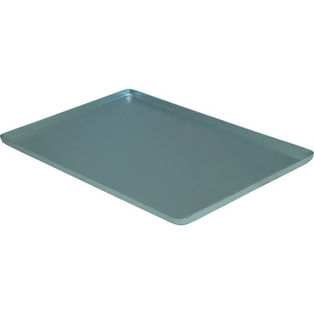 Silver aluminum tray 40x25 cm