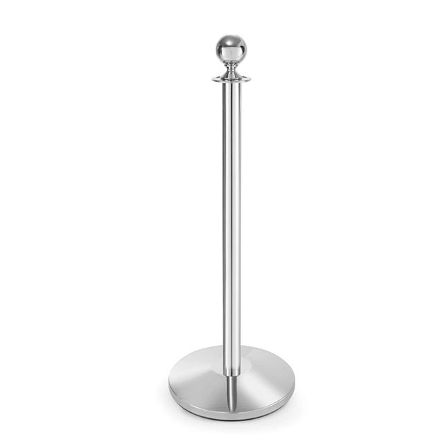 Silver chrome-plated barrier post without base