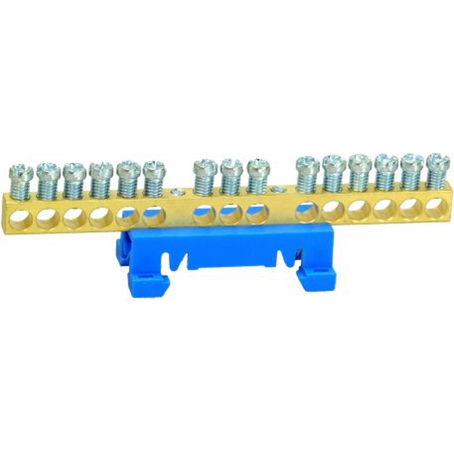 Simet Anschlussklemme für TS35, neutral N, 15-polowy, 15x16mm2 870N/15 blau (89814003)