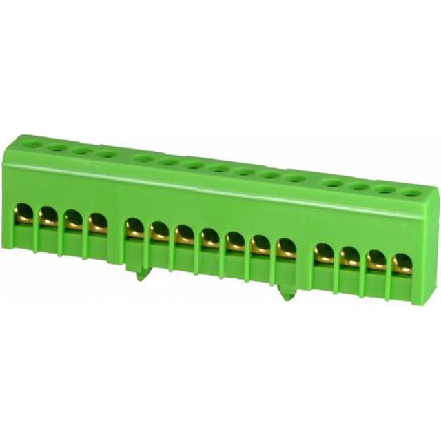 Simet Connection terminal on TS35 insulated protective PE 15-polowy 15x16mm2 green 870S-15FS (89825005)