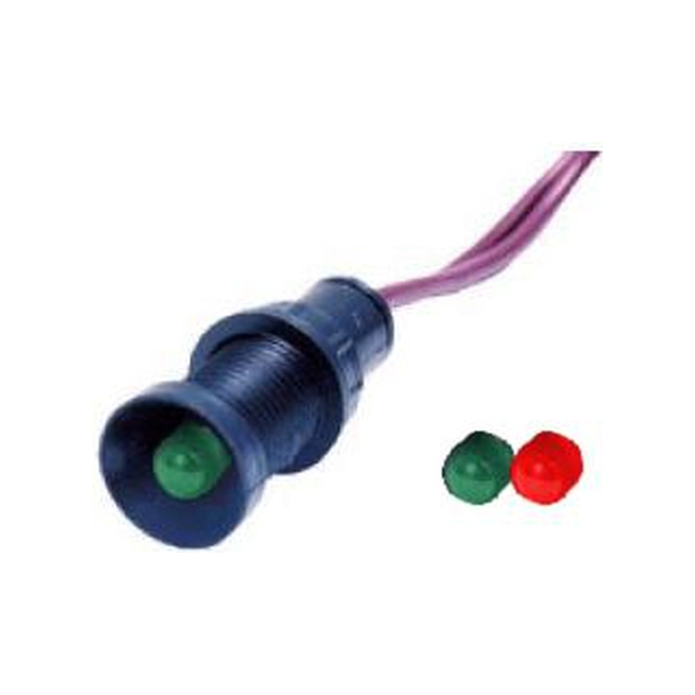 Simet signāllampiņa 5mm sarkanzaļa 12-24V AC/DC KLP 5GR/24V (84405015)