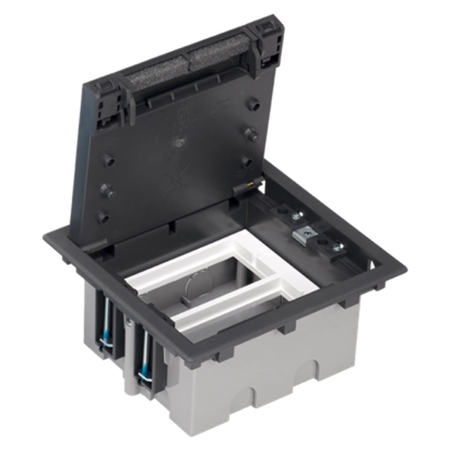 Simon Connect Floor box S500 2-modules, 4x K45, depth. 93mm; gray graphite