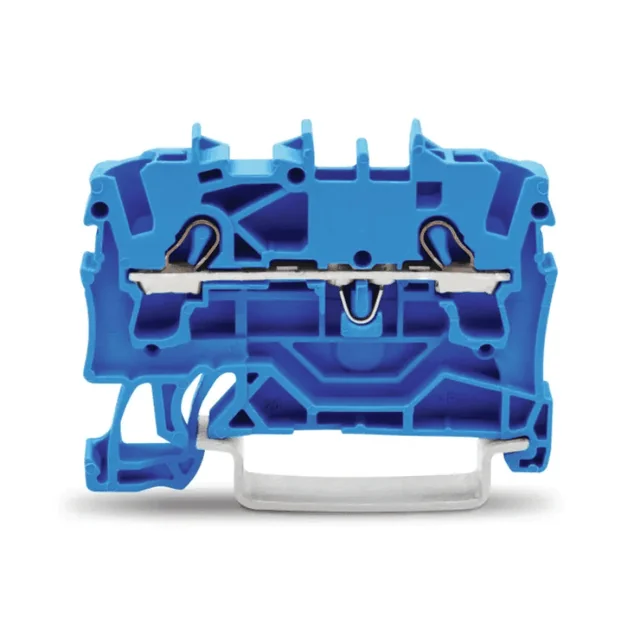 Синя проходна лента с 2 проводници 32A, 800V, Wago