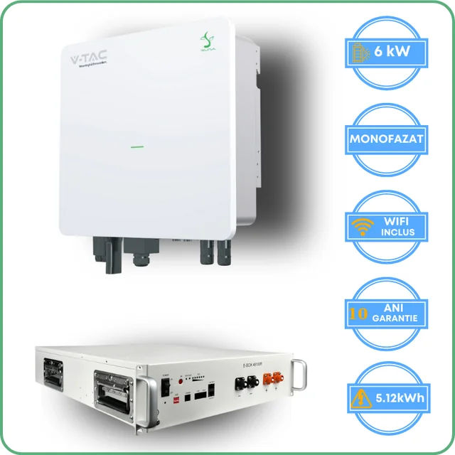 Sinexcel Isuna inverter 6kW + Pytes ackumulator 5.12kWh