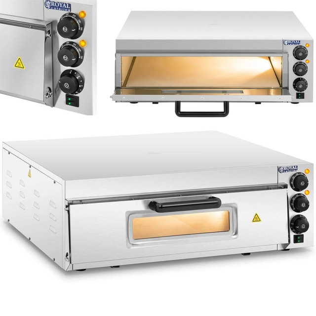 Single-chamber pizza oven with glass 1 Pizza 60 cm 230 V 3000 In