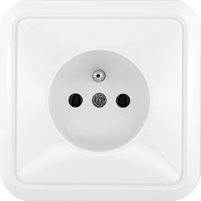 Single flush-mounted socket Series: COSMO Color: WHITE