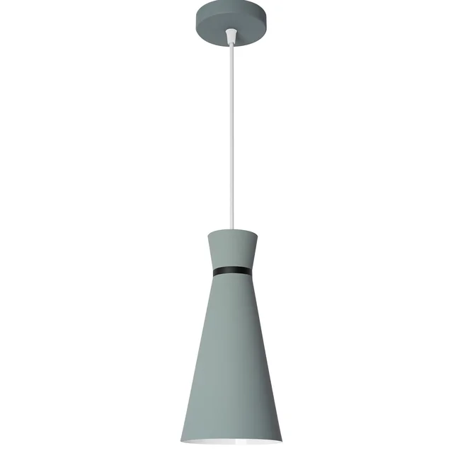 Single hanging ceiling lamp KONA B, matt gray