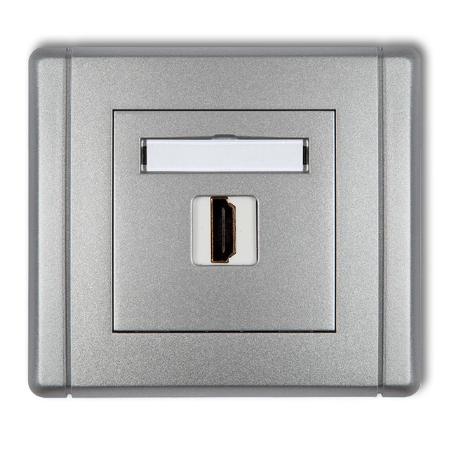 Single HDMI 1.4 socket silver metallic KARLIK FLEXI 7FHDMI-1