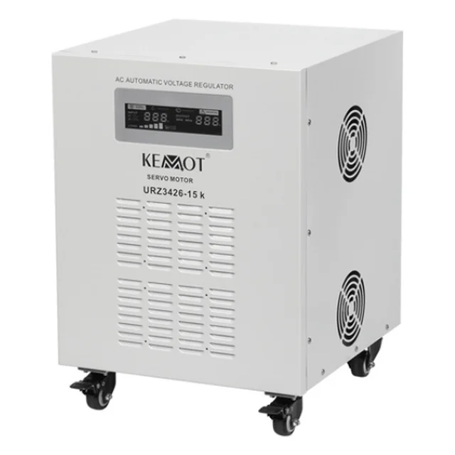 Single-phase servo motor voltage stabilizer 2 sockets 15000 VA/10500 W - Kemot URZ3426-15K