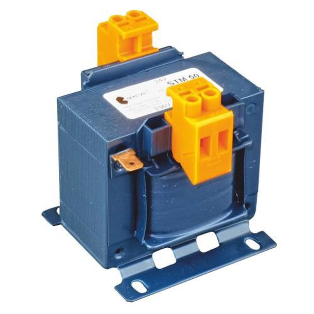 Single phase STM transformer 100VA 230/24V IP00 separation or safety with a single-chamber carcass