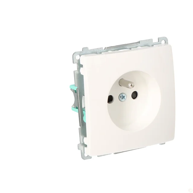 Single socket with grounding and shutters BMGZ1Z.01/11 Basic module white