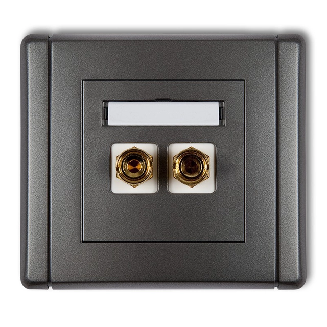 Single speaker socket (banana type - red and black, gold-plated, 4 mm2, twisted)