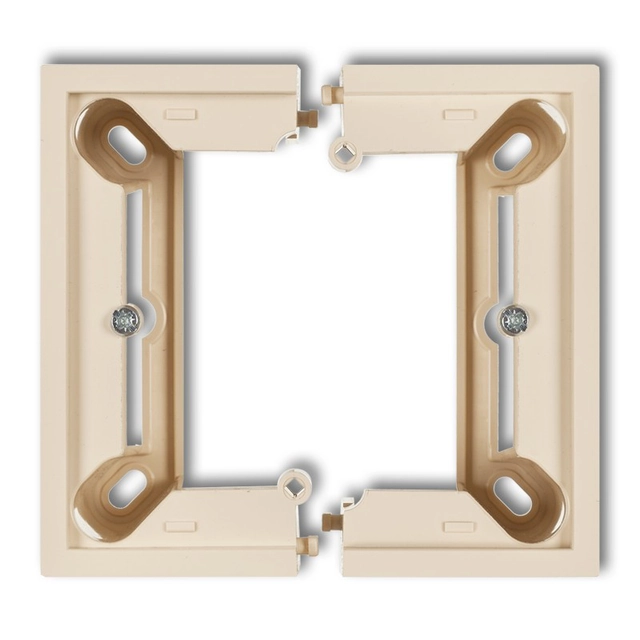 Single surface-mounted box, folded DECO beige KARLIK DECO 1DPU-1
