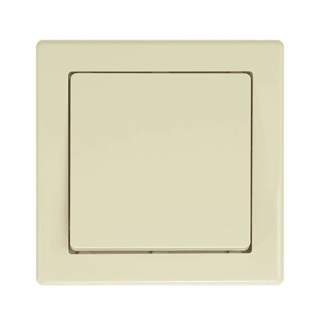 Single switch with backlight and frame - beige