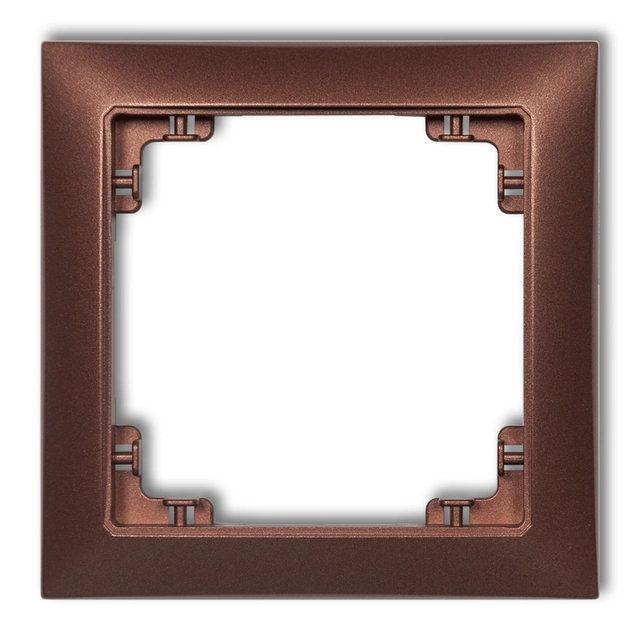 Single universal frame made of plastic DECO Soft brown metallic KARLIK DECO 9DRSO-1