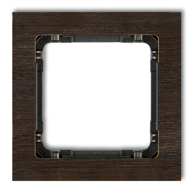 Single universal frame - wood effect (wenge frame; black bottom) KARLIK DECO DRD-1G