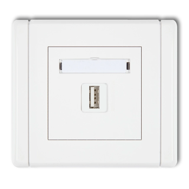 Single USB chargers, 5V, 2A white KARLIK FLEXI FCUSB-3