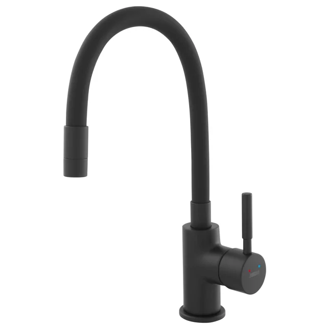 Sink faucet Ferro Zumba, black, flexible