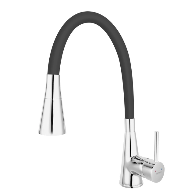 Sink faucet Ferro Zumba II, black, flexible