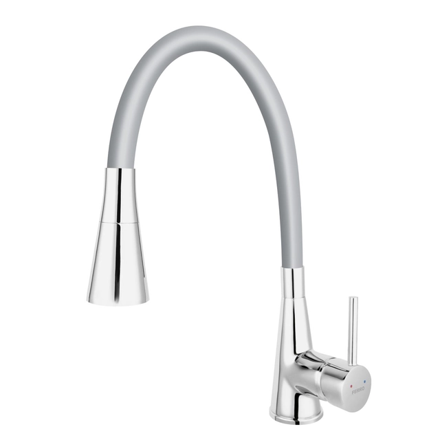 Sink faucet Ferro Zumba II, silver, flexible