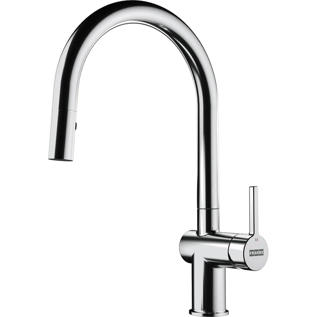 Sink mixer Franke Active J, chrome, with pull-out shower