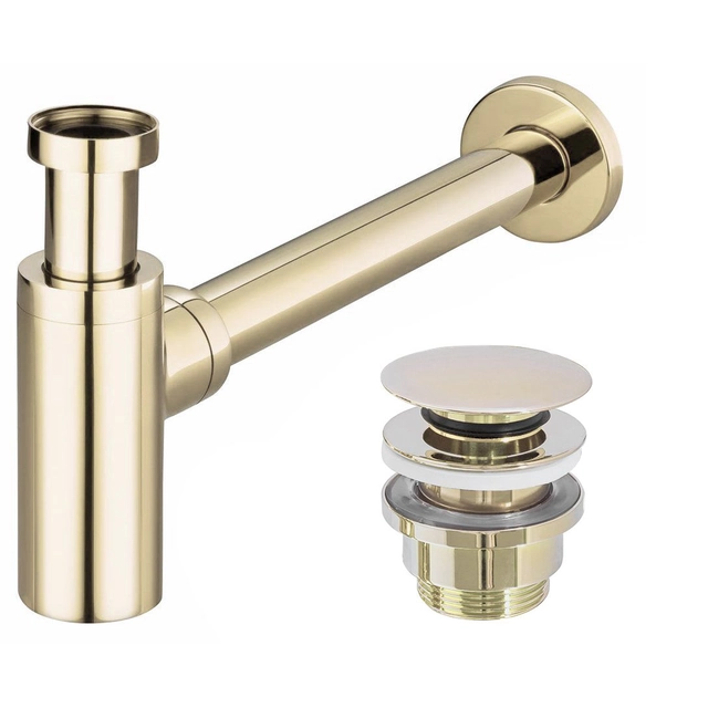 Sink siphon Klik-Klak Universal REA Gold