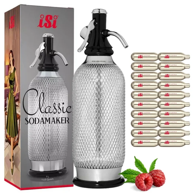 Siphon d'eau pour carbonateur iSi Classic 1L + 20 cartouches | ENSEMBLE