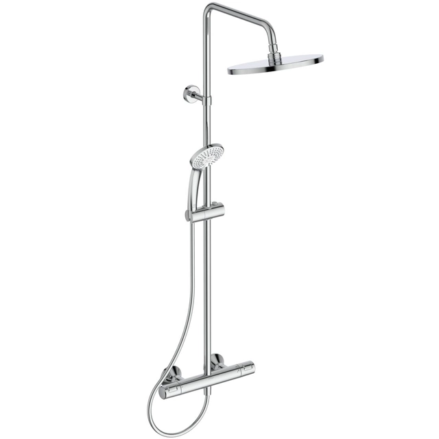 Sistem de duș staționar Ideal Standard Ceratherm T25, cu Ø250 cap și duș de mână, crom