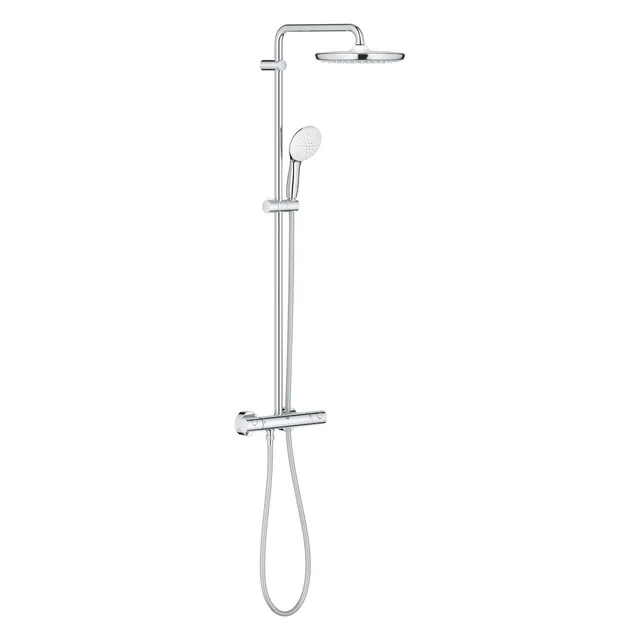 Sistema de ducha fijo Grohe Tempesta Cosmopolitan 250, cabezal redondo, con grifo termostático