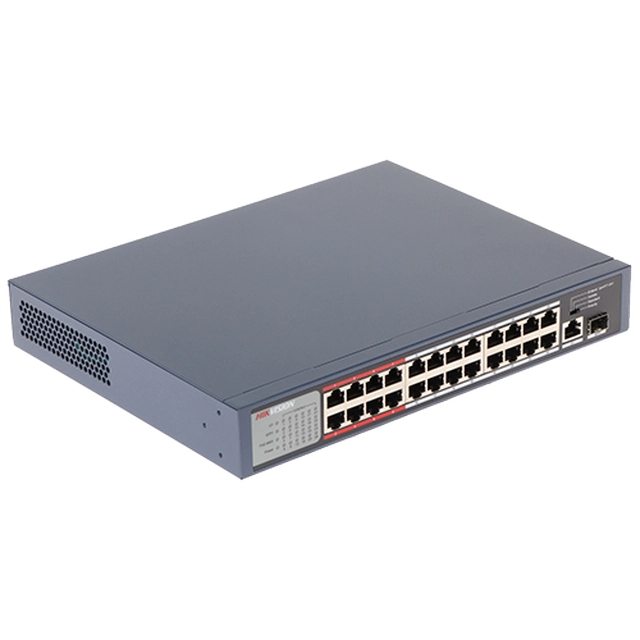 Skift 24 PoE-porte, 2 uplink-porte - HIKVISION