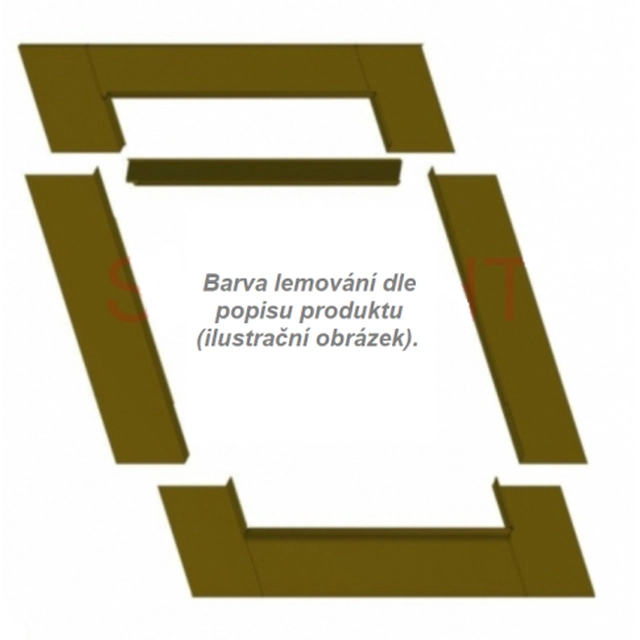 Skladova-okna Sealing edging for flat coverings brown, 66cm x 98cm