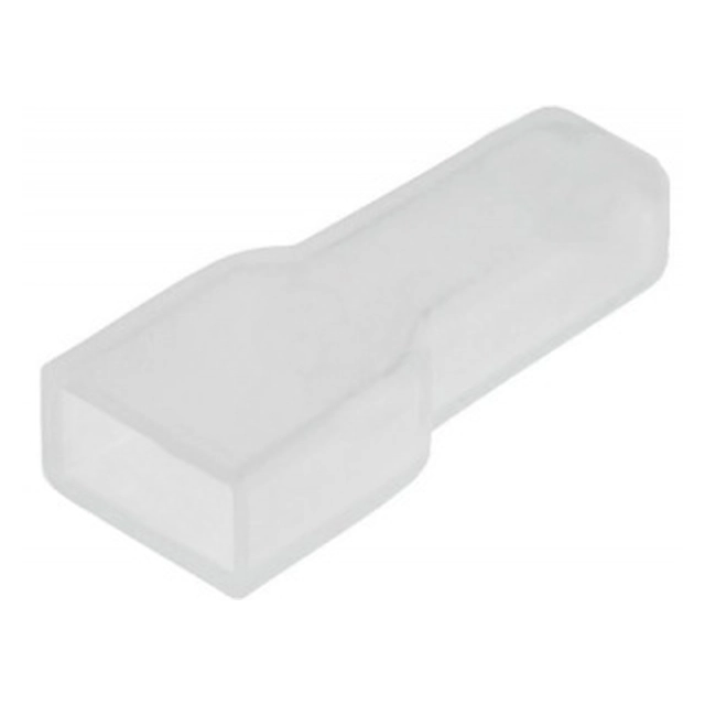 Sleeve cover single pole 4.8 mm PE white, 100 pcs in a package