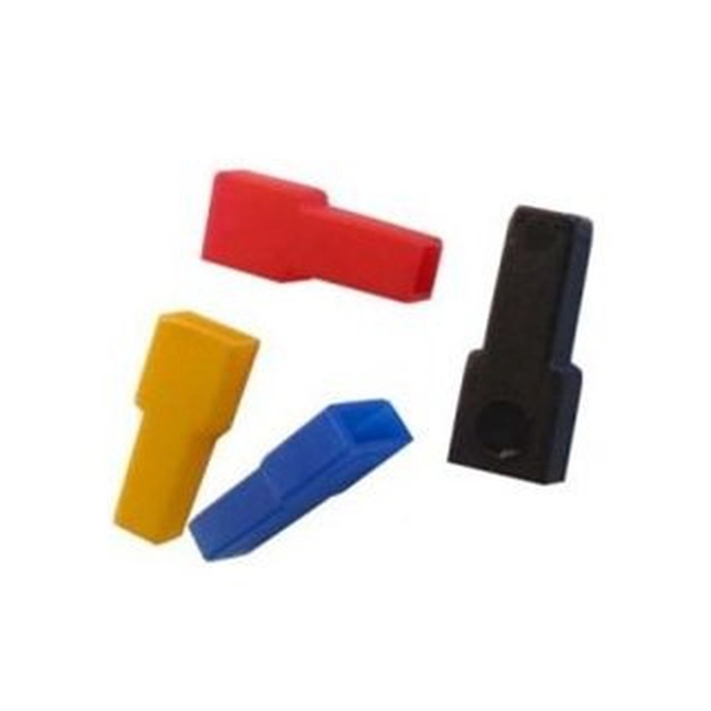 Sleeve cover single pole 4.8 mm PVC red, 100 pcs in a package