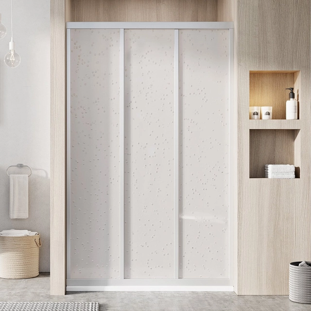 Sliding shower door Ravak Supernova, ASDP3-100 198, satin+plastic Pearl