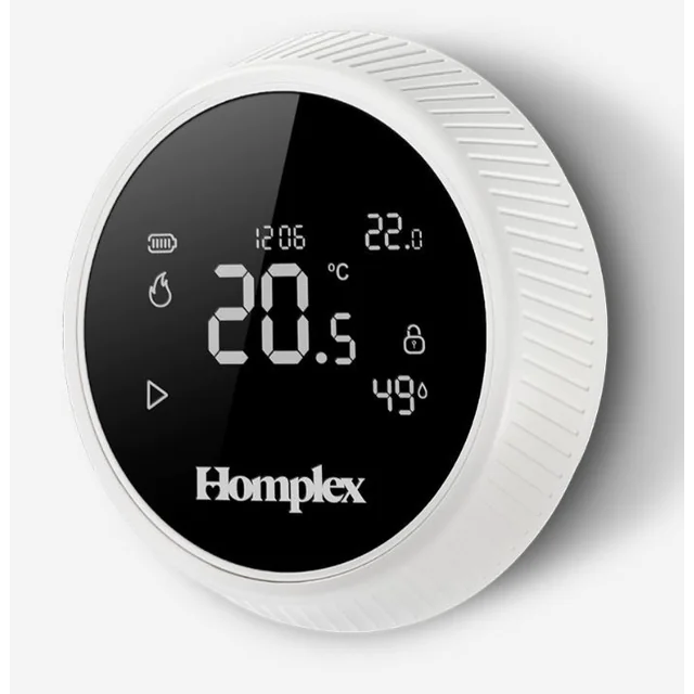 Smart programmable WiFi ambient thermostat Homplex NX1-Alb