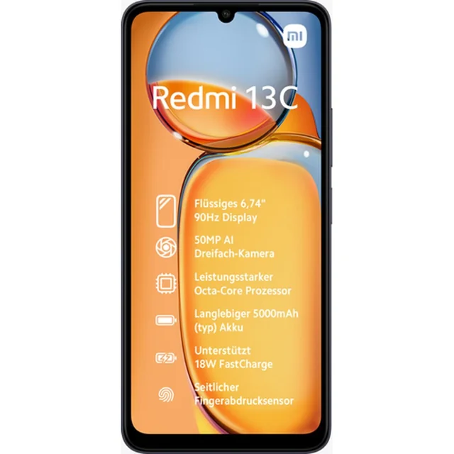 Смартфони Xiaomi Redmi 13C 6,7&quot; Octa Core ARM Cortex-A55 MediaTek Helio G85 6 GB RAM 128 GB Black